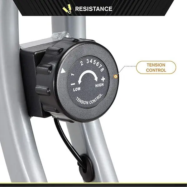 Folding Upright Exercise Bike with Adjustable Resistance   – View 6